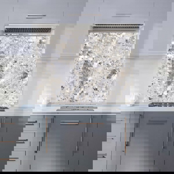 Warren Reed - Designer Silver Quartz Effect Kitchen Splashback