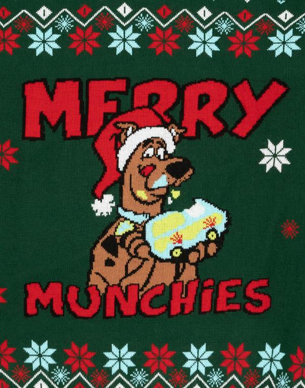 Scooby Doo Mens Green Character Christmas Jumper