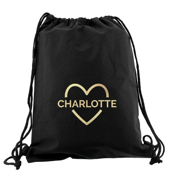 Personalised Memento Company Personalised Gold Heart Kit Bag