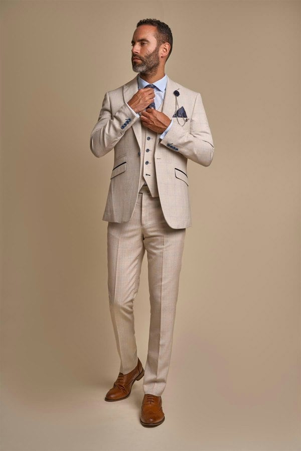 Caridi Beige Suit Front 