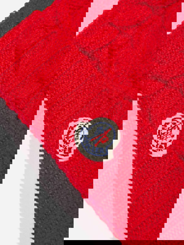 Moncler Enfant Boys Logo Beanie Hat in Red