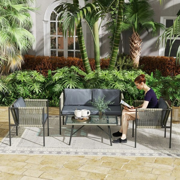 Rattan Sofa Set