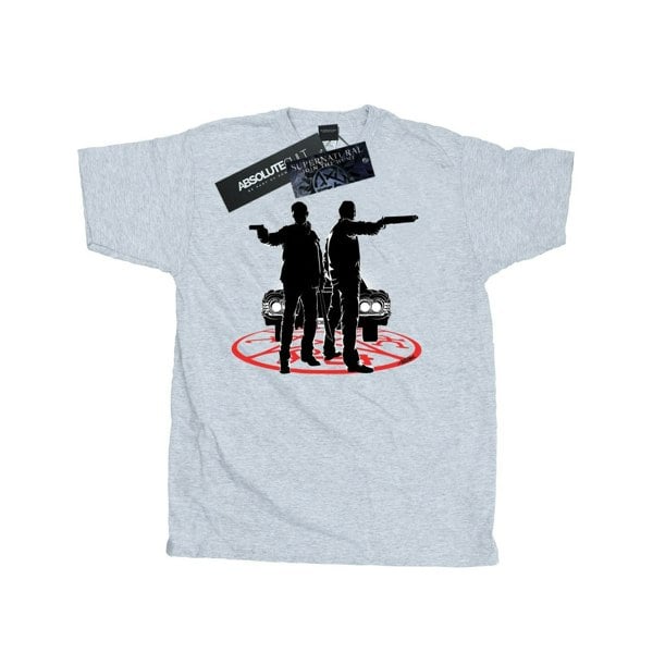 Supernatural Mens Sam And Dean Silhouette T-Shirt - Sports Grey