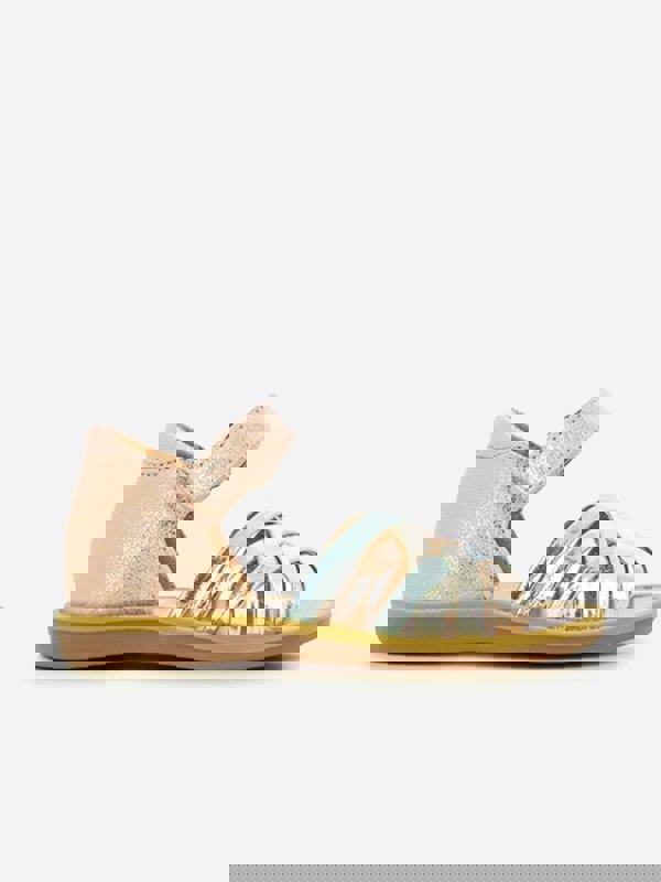 Pom D'Api Girls Leather Poppy Lux Sandals in Pink