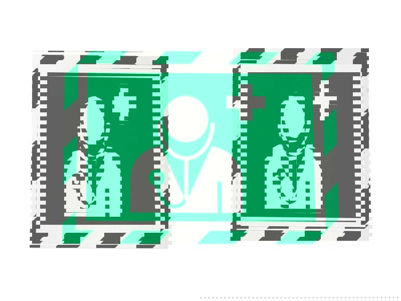 Durable DURAFRAME Adhesive Magnetic Hazard Frame | 2 Pack | A4 Green & White