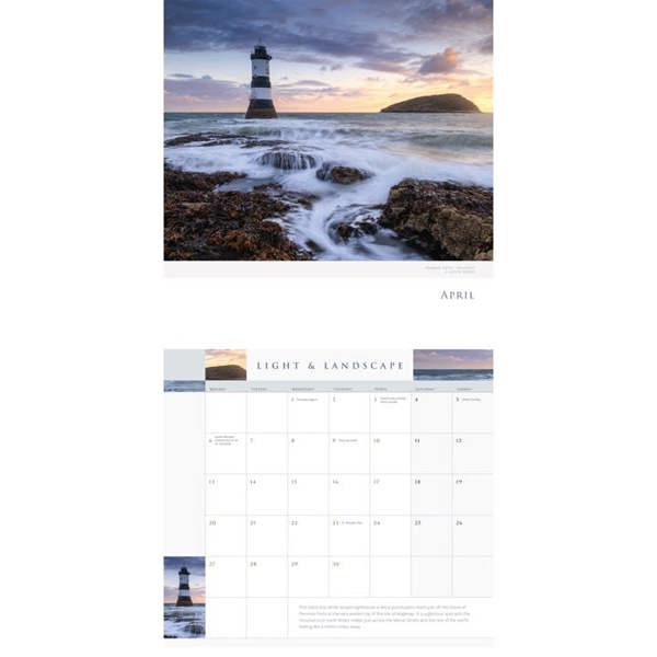 Light & Landscape Calendar 2027, Wall Calendars, Month To View, Travel, Gift