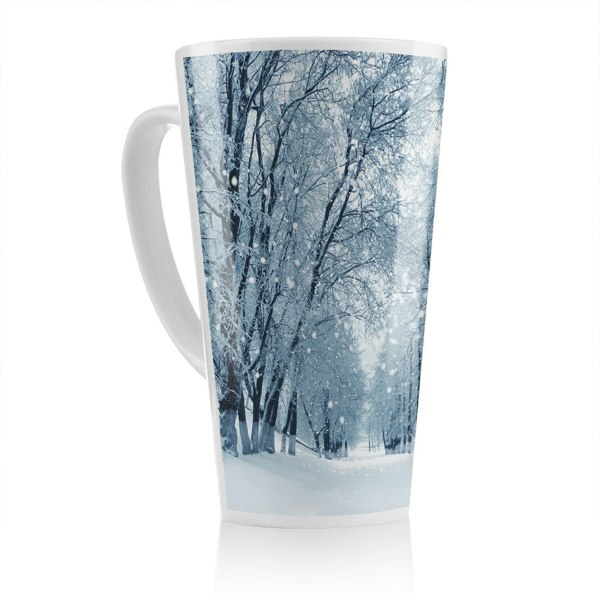 Benjamin Tate Design Snowstorm In Park Dining Latte Mug