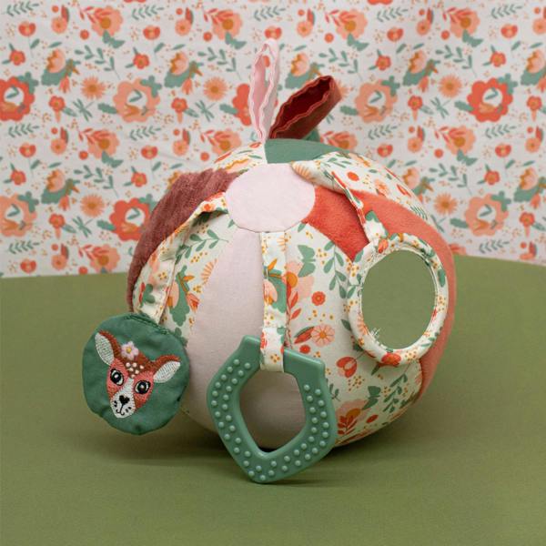 Les Deglingos Activity Ball  Melimelos The Deer  - Maroon