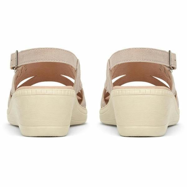 Boulevard L827 Cross Strap Sandals in Light Brown