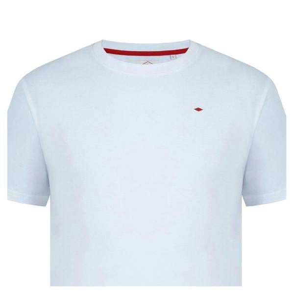 Lee Cooper Mens Essentials Small Logo Crew Neck T-Shirt - White - 