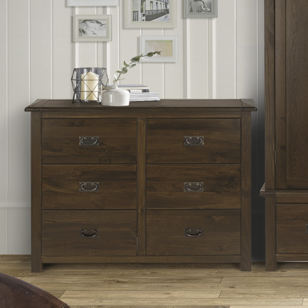 Core Products Boston 3 + 3 Wide Chest of Drawers