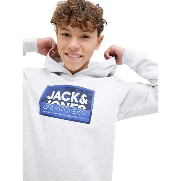 Jack And Jones Childrens/Kids Logan Regular Hoodie - White Melange - 