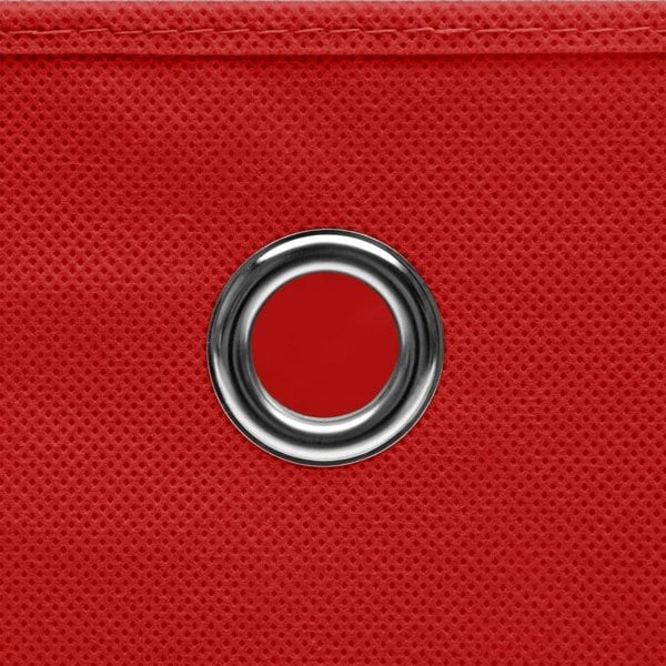 Berkfield Storage Boxes with Lids 4 pcs Red 32x32x32 cm Fabric