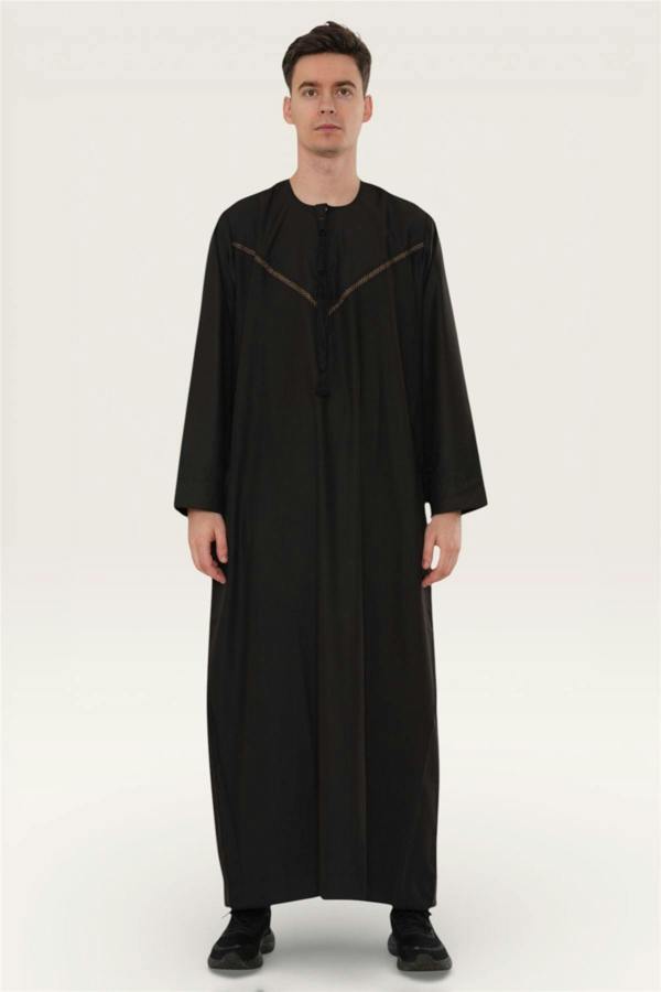 Infinity Leather Men's Eid Moroccan Thobe Robe Djellaba Ramadan Eid Jubba- HM10