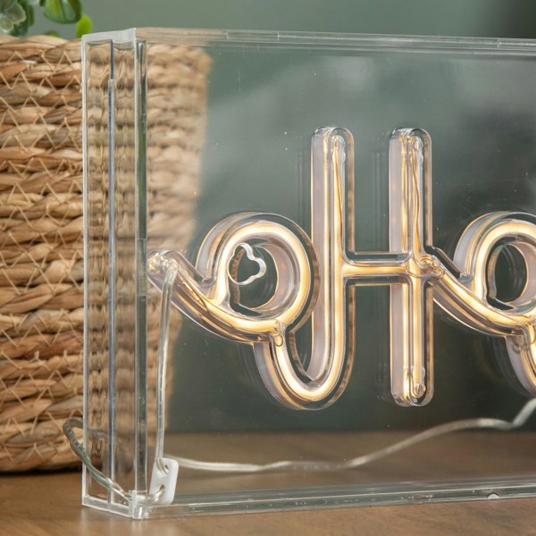 Samuel Alexander 15cm x 30cm Light up Christmas Ho Ho Ho Neon Flex Sign with Warm White LEDs