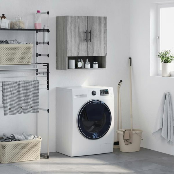 Berkfield Wall Cabinet Grey Sonoma 60x31x70 cm Engineered Wood