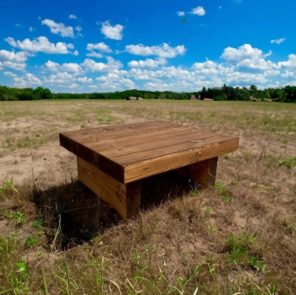 The Bespoke Carpentry Co 3" Chunky Pine Outdoor Coffee Table