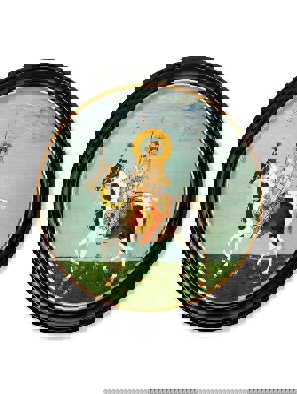 Exceptional Art Mughals - Horsemen - Round Frames