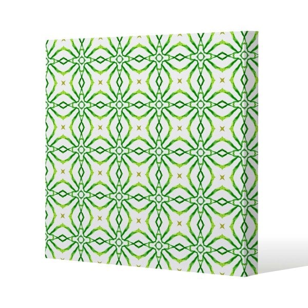 Benjamin Tate Design sGreen alluring boho chic Slim Style Canvas Print  90x90cm , 15mm Slim Real wood.