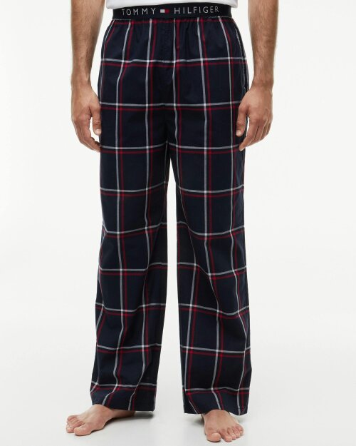 Tommy Hilfiger Woven Print Waistband Mens Pyjama Pants - RWB Windowpane Check