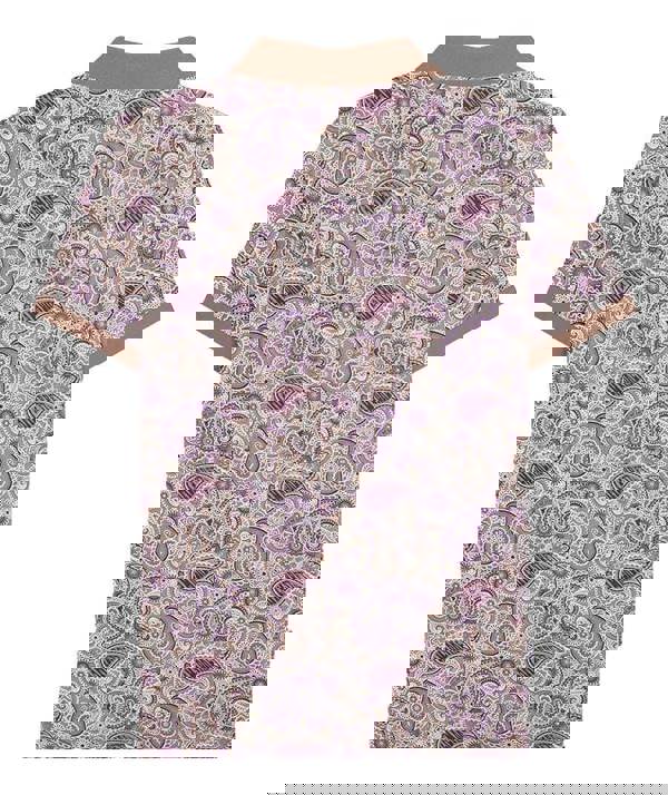 Lambretta Mens Classic Paisley Print Mod Retro Ska Casual Polo