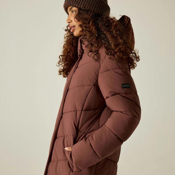 Regatta Womens/Ladies Eloria Long Length Padded Jacket - Dark Cherry