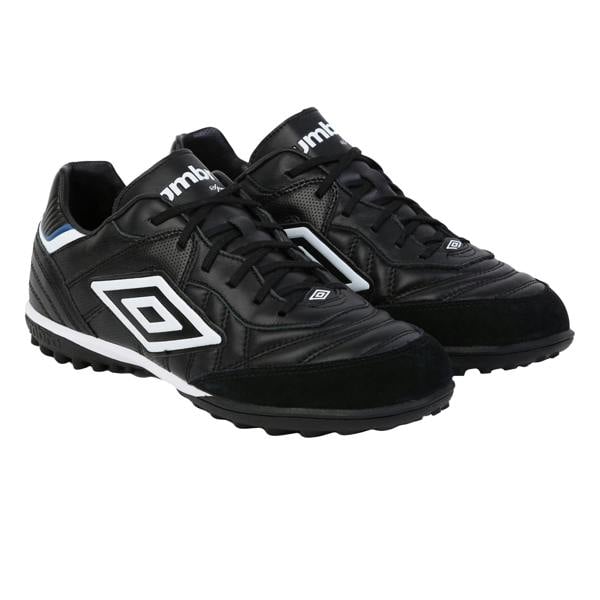 Umbro Mens Speciali Eternal Team Nt Grain Leather Astro Turf Trainers - Black/White/Royal Blue - 