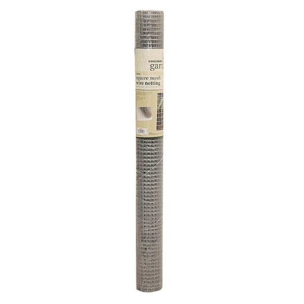 Kingfisher 13mm Square Mesh Wire Netting 4m x 90cm - One Colour