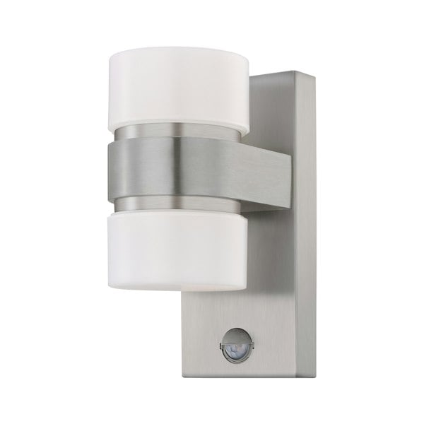 EGLO Atollari LED 2-Light Silver Exterior Wall Light