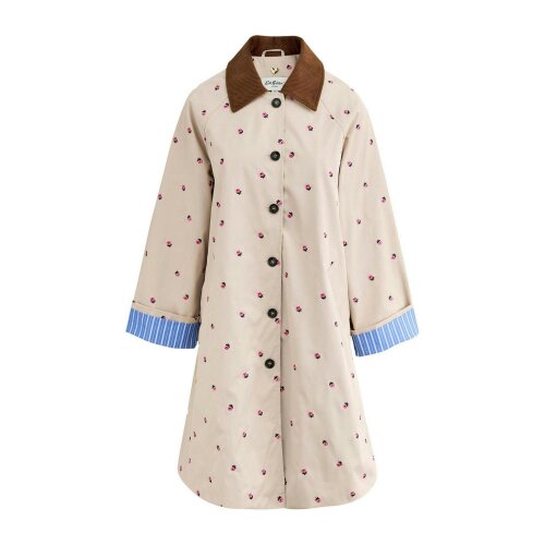 Cath Kidston Womens Rose Trench Coat - Tan/Brown - Tan/Brown - 100% Mixed
