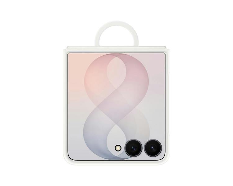 Samsung Galaxy Z Flip 8 6.9" Silicone Ring Case with Magnet Cream - EF-EF776CWEGWW