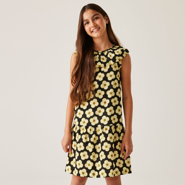 Regatta Girls Orla Kiely Spinning Flower Dress - Black