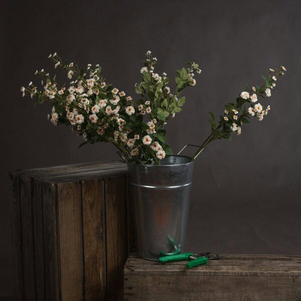 Wyld Haus Set of 3 Artificial Flowers Cream Wild Meadow Rose Stems