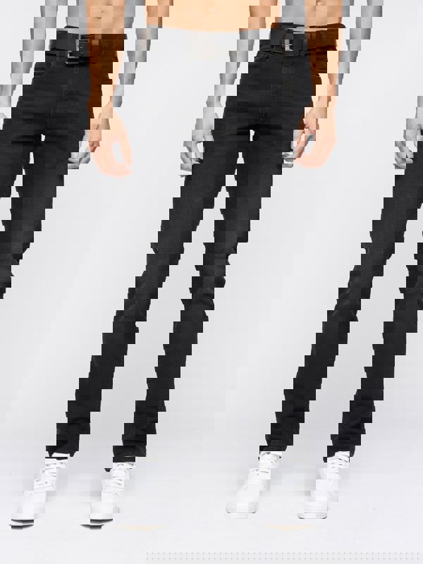 Crosshatch Cadman Straight Jeans Black Wash