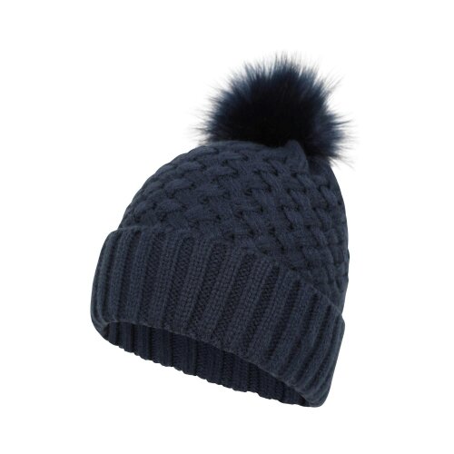 Mountain Warehouse Womens Lisbon Pom Pom Borg Lined Beanie - Lilac - Lilac - One Size - 100% Mixed