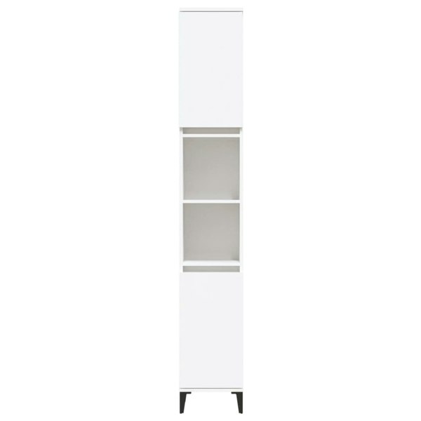 Berkfield Bathroom Cabinet White 30x30x190 cm Engineered Wood