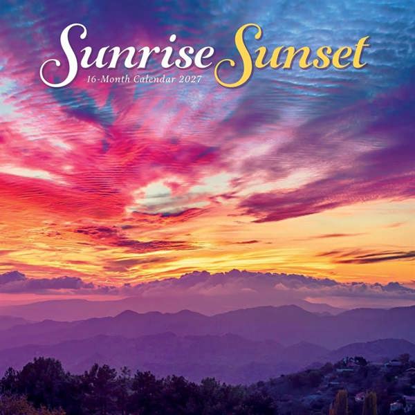 Natural Elements Sunrise Sunset Calendar 2027, Wall Calendars, Month To View, Natural World, Gift