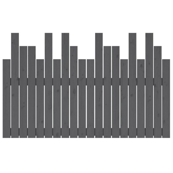 Berkfield Wall Headboard Grey 127.5x3x80 cm Solid Wood Pine