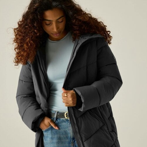 Regatta Womens/Ladies Eloria Long Length Padded Jacket - Iron