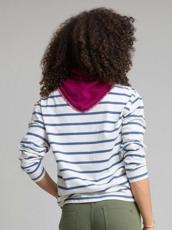 Kite Womens Organic Oxbridge Jersey T-Shirt Navy Stripe