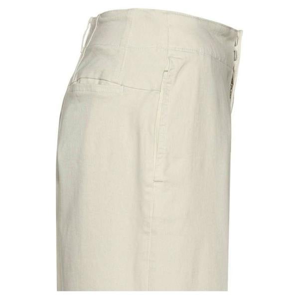 Boss Womens/Ladies Tahiana Cotton Straight Trousers - White - 
