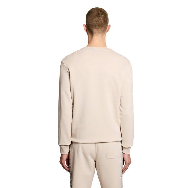 Lyle & Scott Check Panelled Crew Neck Sweatshirt Cove