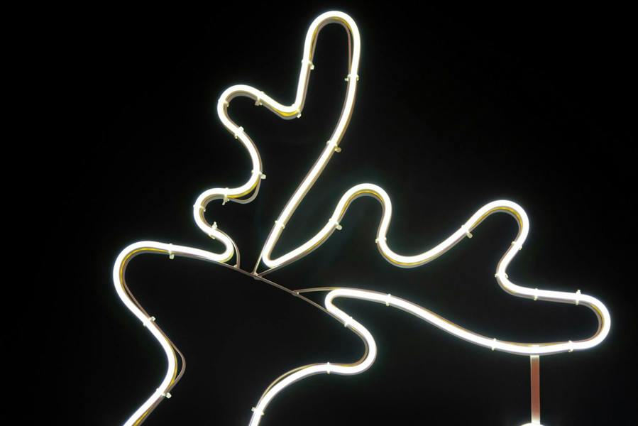 Walking Reindeer Neon Effect Rope Light Silhouette with 90 Cool White LEDs for Outdoor Christmas Display image 5