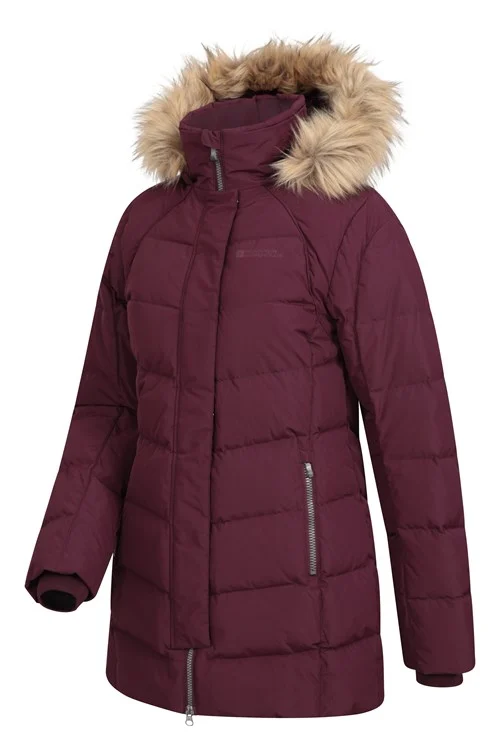 Mountain Warehouse Womens/Ladies Isla II Long Down Jacket - Indigo