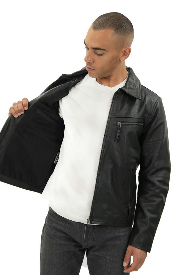 Infinity Leather Men's Harrington Cow Hide Leather Jacket-Lima