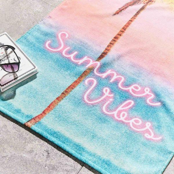 Summer Vibes Bright Beach Towel