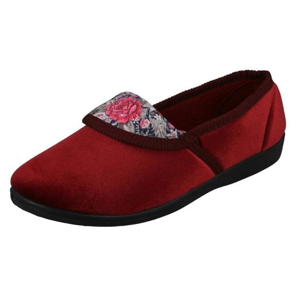 Spot On Ladies Spot On Floral Pattern Slippers