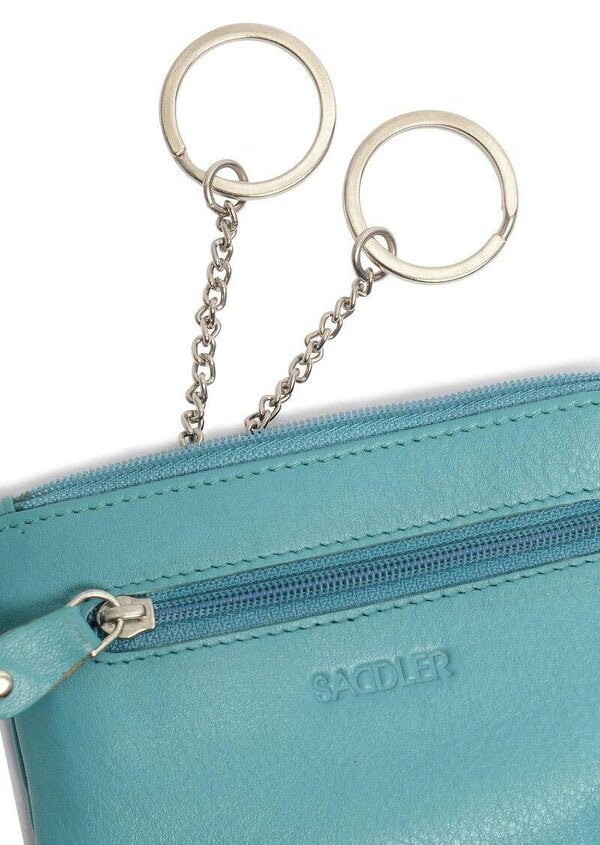 SADDLER Compact Leather Coin & Card Purse "Ellie" – Handmade by Saddler | RFID Protected & Gift Boxed | With Front Zip Pocket & Key Holder