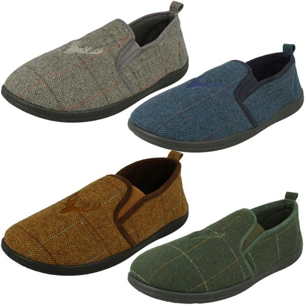 Padders Mens Padders Stag Detailed Slipper Huntsman