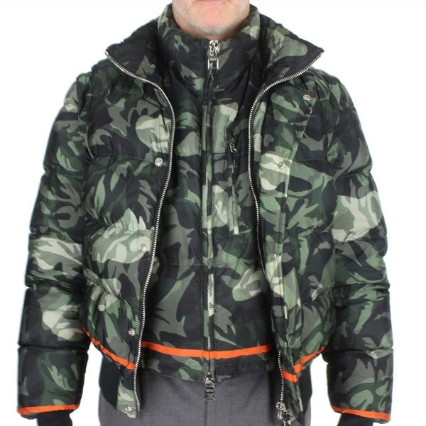 Alexander McQueen luxurious short down jacket in a camouflage pattern